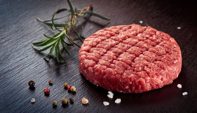 raw burger beef patty