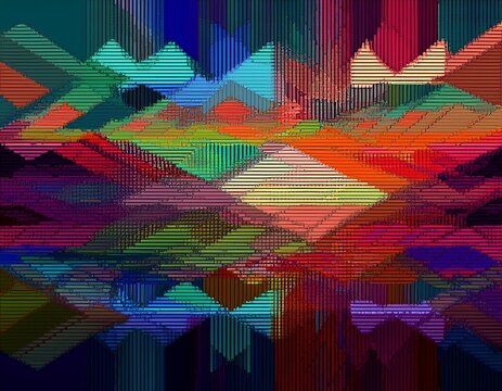 pixel sorting abstract background creating glitch texture effect