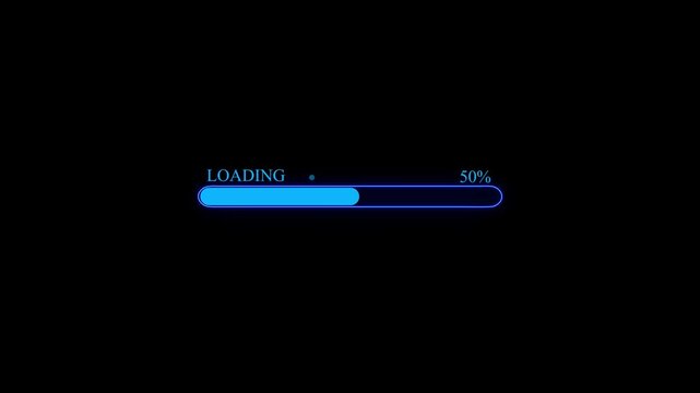 abstract beautiful glowing loading animation black background