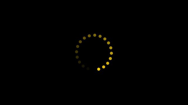Please wait loading intermission animated. Icon symbol starting soon. Spinning waiting icon on background. Loading circle animation