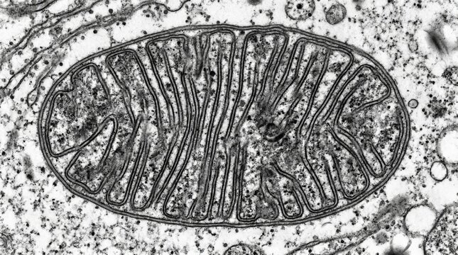 Mitochondria Cristae Structure TEM Cross Section