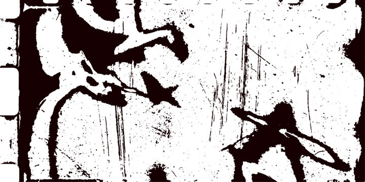 Ancient Greek god and Roman soldier silhouette set with black ink splatter paint drips and grunge graffiti art texture on a dirty vector background illustration