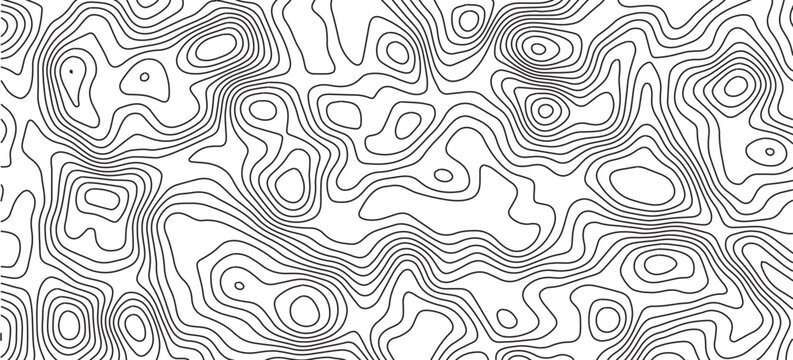 Abstract background with waves Geographic mountain relief. Abstract lines background. Contour maps. Topo contour map on white bac