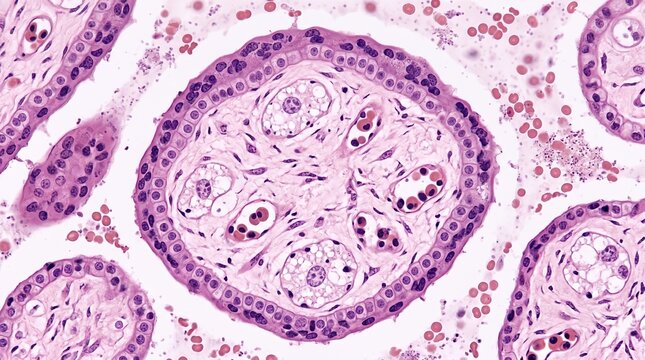 Placental Trophoblast Villous Core Histology Section