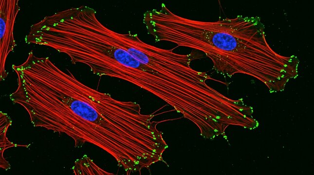 Smooth Muscle Cell Actin Cytoskeleton Immunofluorescence