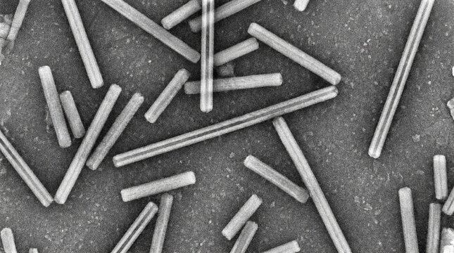 Tobacco Mosaic Virus Particle Assembly TEM