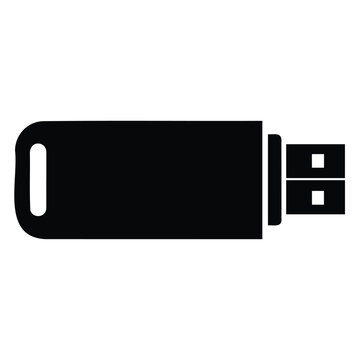 USB flash drive vector illustration. portable storage device for data transfer and backup.