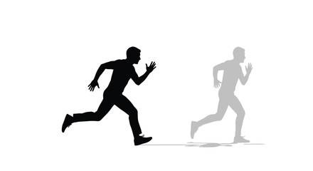 Obraz premium Running man representing speed competition and active lifestyle concept illustration