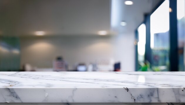 tabletop on beauty salon background for product empty marble countertop with modern interior surface mockup in the studio for the presentation of cosmetics