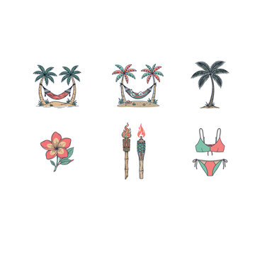 leisure outdoor warm relax coast tiki collection escape palm bikini