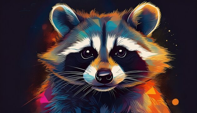 raccoon isolated on background