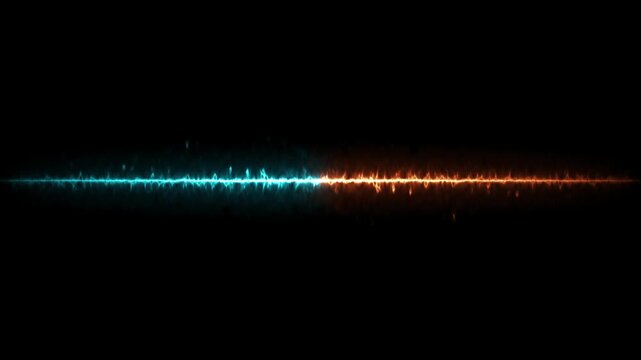 glowing yellow neon Straight neon lazer animation of horizontal line on alpha background, straight neon lazer line, seamless loop
