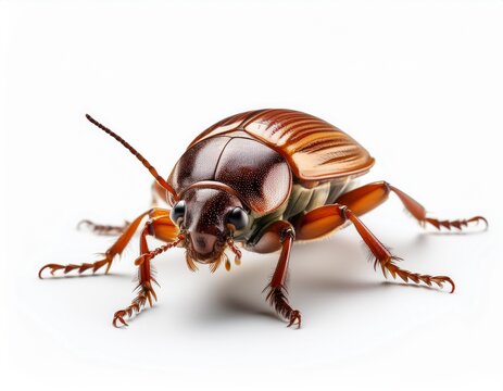 a single junebug isolated on a white background