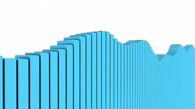3D animation of stock market graph with depth of field. 4K high quality animation Seamless loop