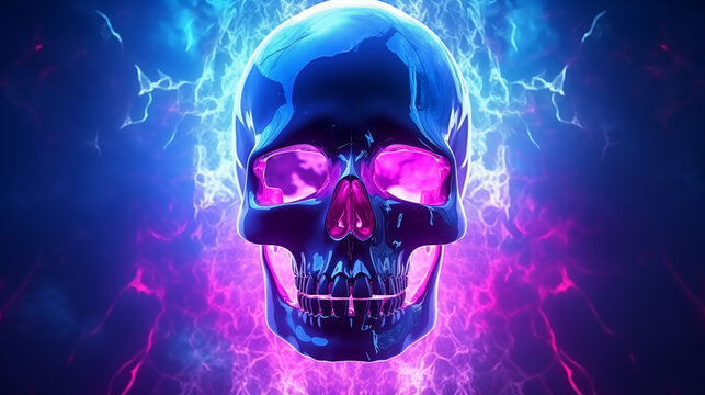 Death skull graphic design. Digital artwork.	