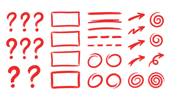 confusion flowchart with question marks and red arrows for problem solving concept