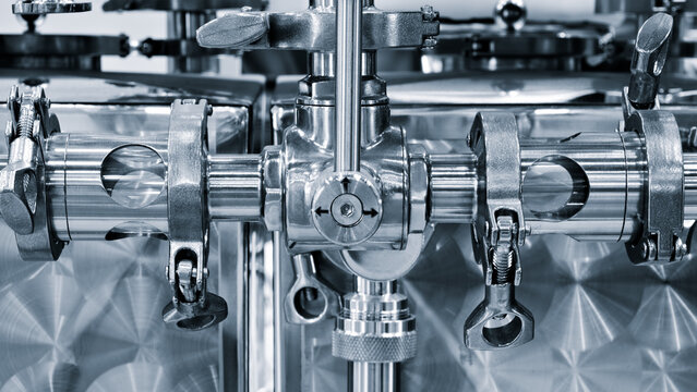 Chemical laboratory equipment, equipment for pharmaceutical production  equipment close-up, apparatus for lab