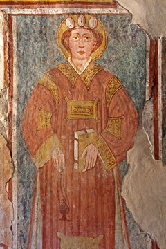 Santo Stefano, diacono e martire; affresco nell'oratorio di Santo Stefano a Torre de' Busi (Bergamo)