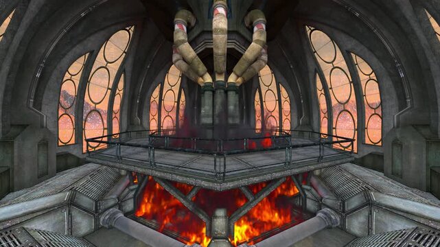 ミサイル発射基地　3DCGレンダリング