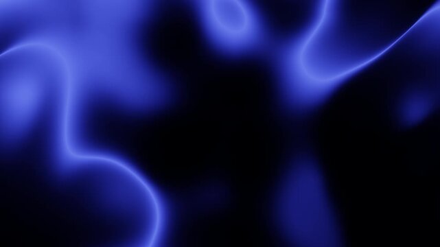 Abstract footage of glowing blue plasma-like waves and soft gradients moving across a dark background, creating a futuristic energy flow for tech, sci-fi, and VFX use
