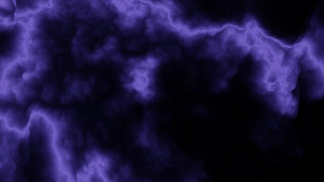 Dynamic abstract footage of dark purple storm clouds with glowing electric plasma veins, forming a dramatic atmospheric background for sci fi, energy, or tech visuals