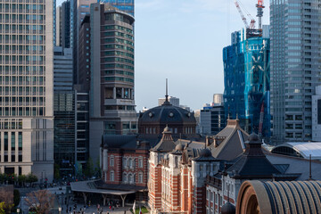 Tokyo Station Marunouchi Building and modern skyscrapers in Tokyo city, Japan 東京駅丸の内駅舎と高層ビル群の都市風景（東京都・日本） © TOSHIAKI ISHII