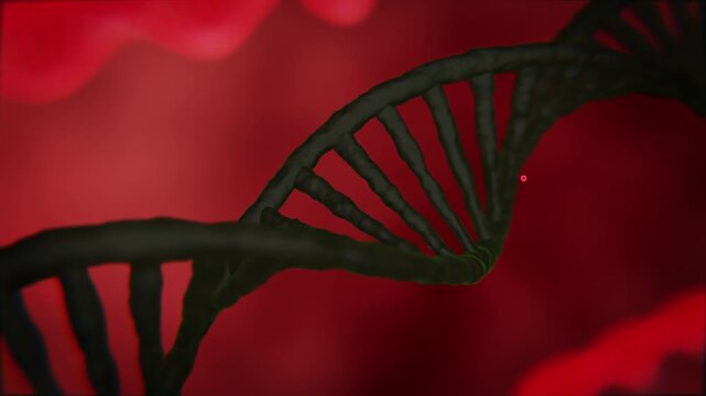 zooming through a complex 3d dna helix strand, genes and genetics, dna strands