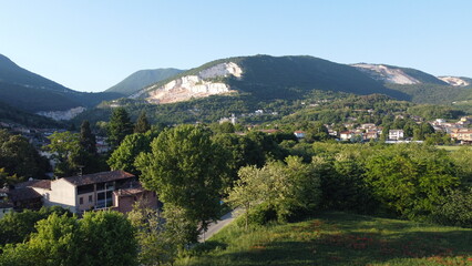Fototapeta premium Botticino landscape with a mountain 