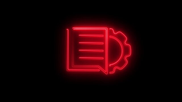 Engineering, development and innovation technology icon in outline design. Animation, micro animation, cartoon, web site.technology icon.4k video