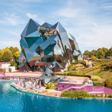 Quartz building and restaurant in Futuroscope park of Poitiers- France
