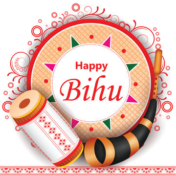 Happy bihu traditional concept art illustration