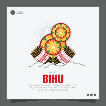 Bihu festive wishes abstract background