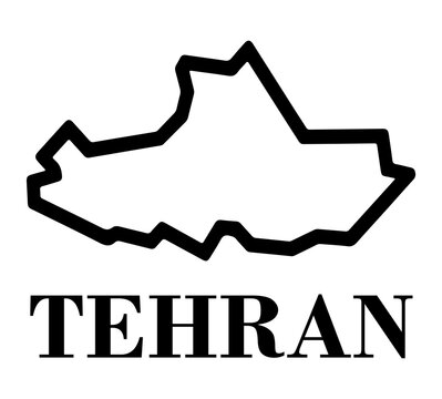 Tehran map t-shirt design vectior llustration