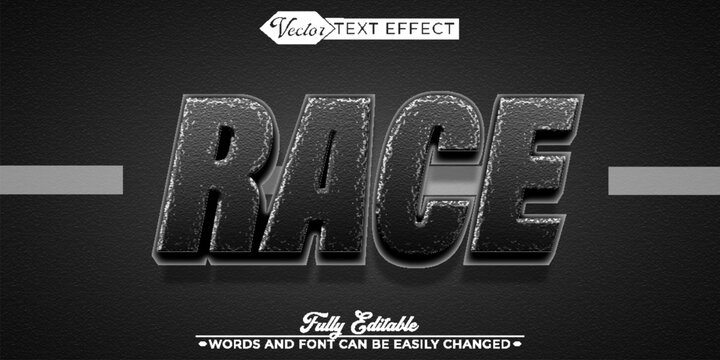 High Speed Race Competition Racing Typography Vector Fully Editable Smart Object Text Effect