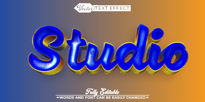 Creative Studio Design Production Typography Vector Fully Editable Smart Object Text Effect