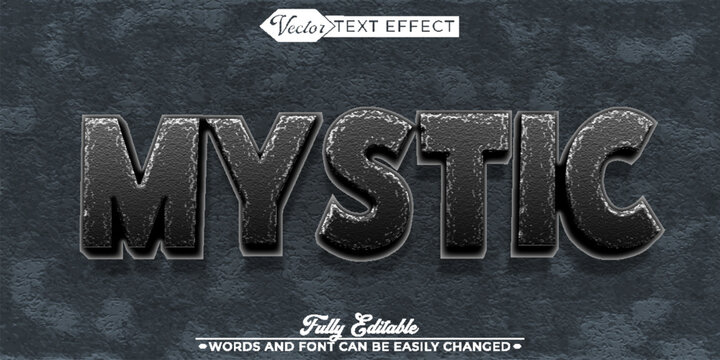 Mystic Magic Fantasy Occult Typography Vector Fully Editable Smart Object Text Effect