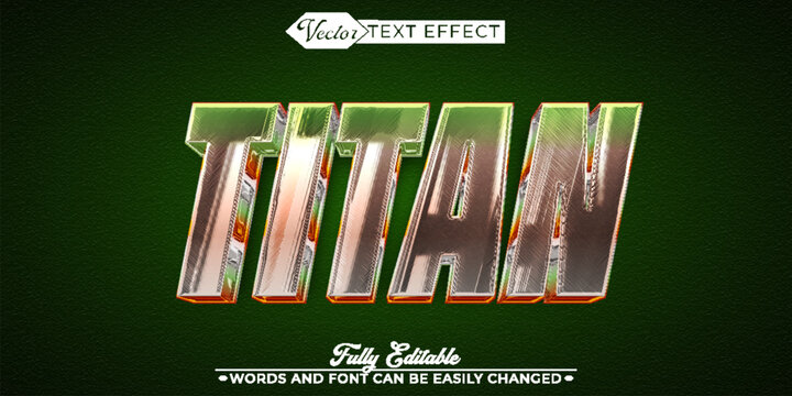 Powerful Titan Giant Mythology Typography Vector Fully Editable Smart Object Text Effect