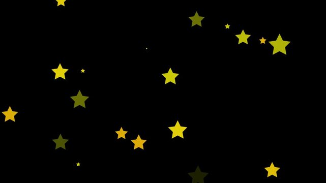 Minimalist yellow star with glowing path animation. Smooth motion graphic isolated for interface and app design.