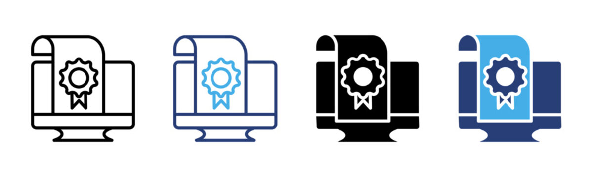 Patent icon set multiple style collection