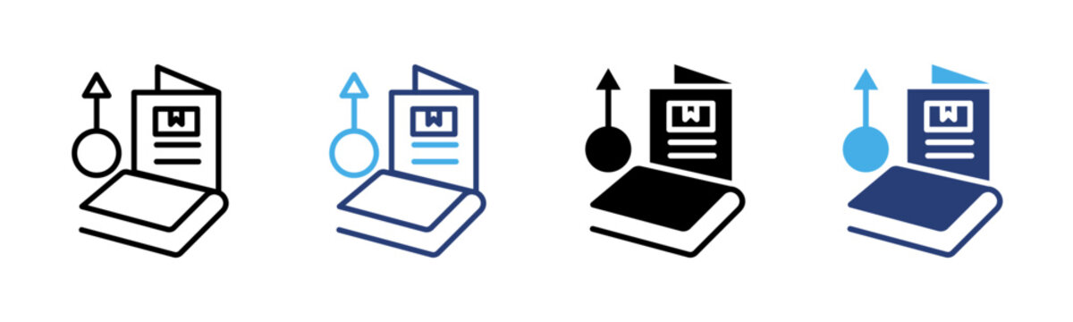 Publisher icon set multiple style collection