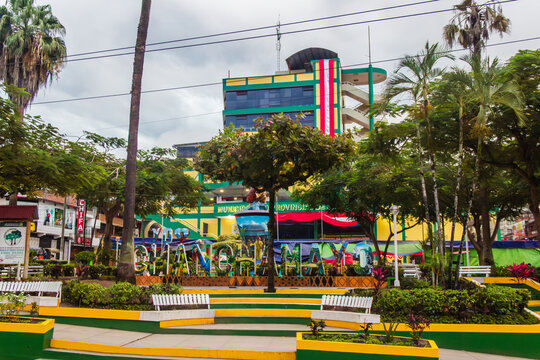 Chanchamayo sign at Integracion Park, La Merced - Junin, Peru