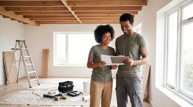 Reliable home inspectors delivering positive report to happy new home owners