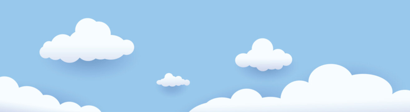 Sky and clouds background, cloudy vector illustration