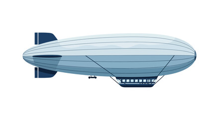 Modern Airship Blimp Zeppelin Flying Transportation Vehicle © Azrha