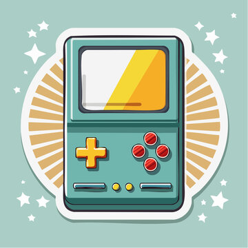 Retro Handheld Game Console Illustration
