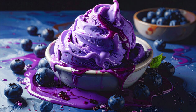 Purple Soft Ice Cream