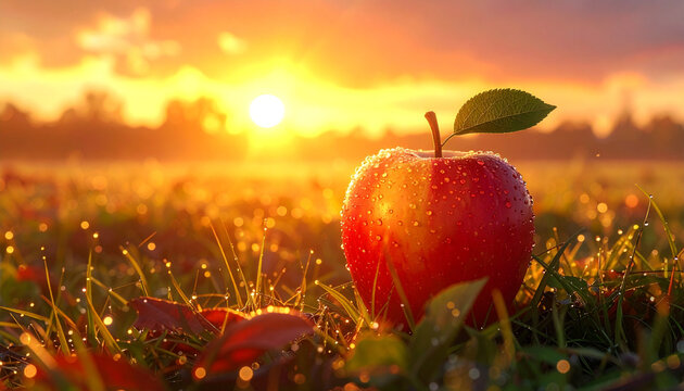 Red Apple at Sunrise