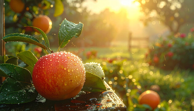 Fresh Orange in Sunlight