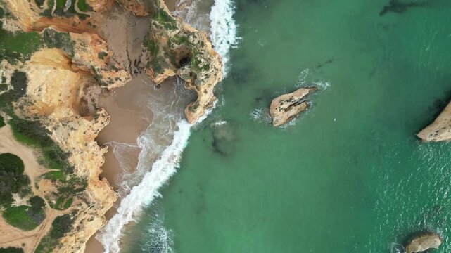 Portugal, Alvor - Praia da Prainha [Aerial Video]