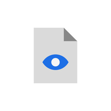 File preview icon in flat colorful symbol for document viewing